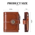 thumbnail image 6 of Egoelife Small Women Wallet Bifold RFID Blocking Genuine Leather Short Ladies Purse Zipper Coin Pocket Card Cash Holder with ID Window, 6 of 7