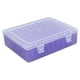 thumbnail image 5 of Caja de almacenamiento de joyería transparente, estuche de almacenamiento de joyería, 30 compartimentos, práctico con tapa, contenedor de cuentas para Púrpura, 5 of 9