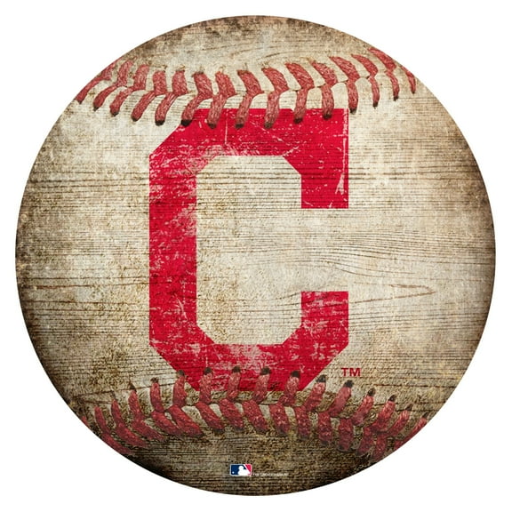 Cleveland Indians 12'' x 12'' Baseball Sign