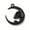 Black, variant on 100pcs Alloy Pendants Skeletonl & Moon Charms 27mm Gothic Cool Punk Style-Black