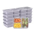 thumbnail image 4 of (4 pack) Bentgo Prep 3-Compartment Meal Prep Containers with Lids, PFAS & BPA Free Materials, Durable, Microwave, Freezer, & Dishwasher Safe To Go Food Storage (Lilac), (BGPRP3-LC), 4 of 9
