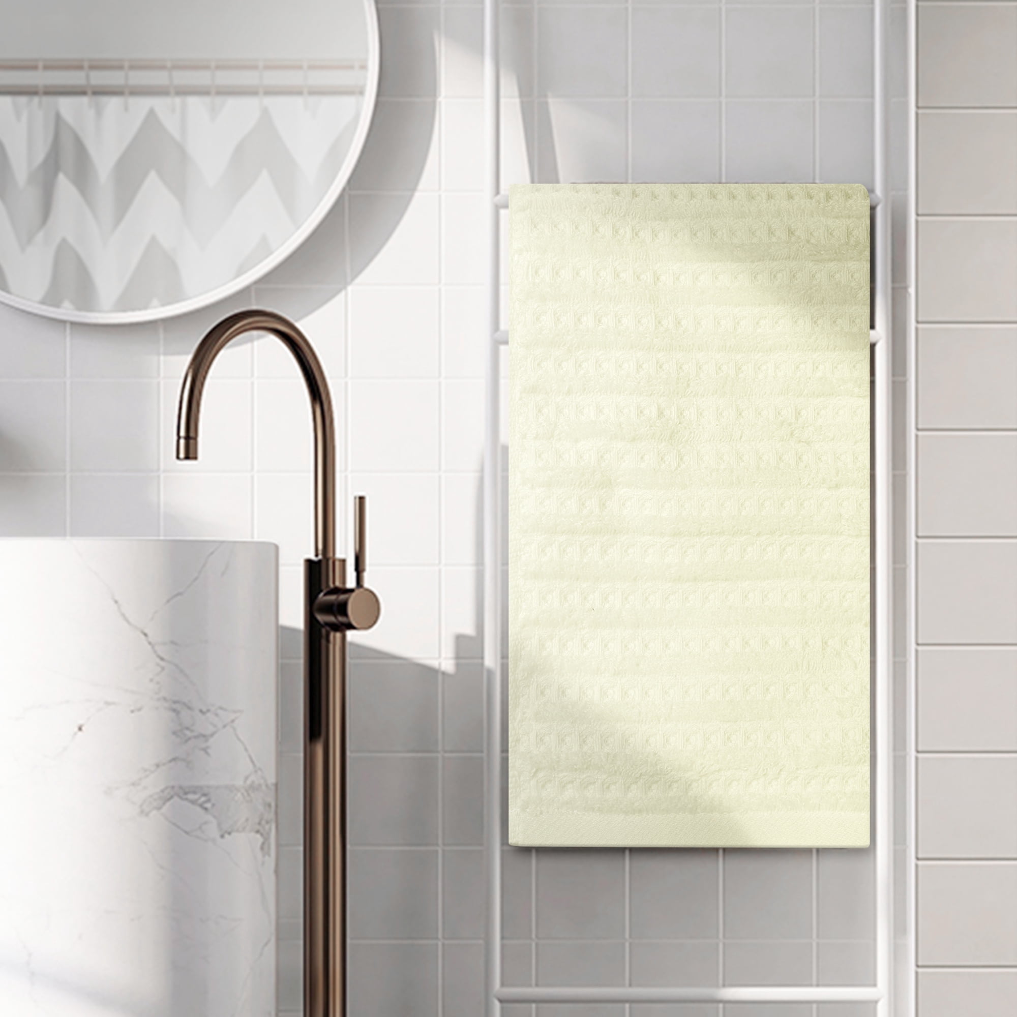 Unique Bargains Hand Towels 14" x 28" Soft Absorbent Towel Sets for Bathroom Hotel Kitchen White 4pk