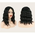thumbnail image 3 of Unique Bargains Lace Front Wigs Medium Long Loose Wavy for Women with Wig Cap Black, 3 of 7