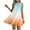 Orange, variant on Kmdttou Summer Dresses for Women 2025 Casual Non Positioning Printed Side Pleated Round Neck Dress Beach Sundress with Pockets