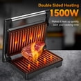 thumbnail image 5 of OSTBA 1200W Panini Press Grill & Sandwich Maker – 2-Slice Electric Griddle with 180° Flat Opening, Non-Stick Cast Aluminum Plates, Easy Clean for Panini, Quesadilla & More, 5 of 8