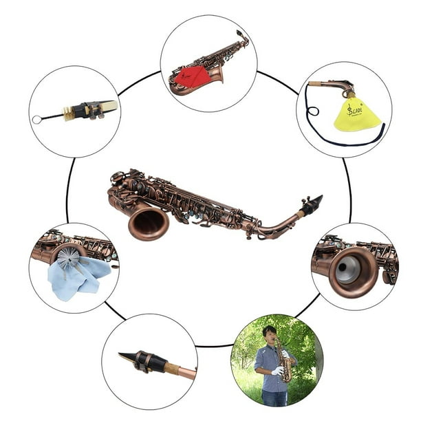Saxophone Kit de nettoyage Mallette à outils de nettoyage