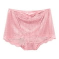 thumbnail image 2 of Fesfesfes Thongs For Women Solid Color High Waisted Mesh Breathable And Lace Hollow Underwear Panties, 2 of 4