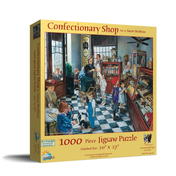 SUNSOUT INC - Confectionary Shop - 1000 pc Jigsaw Puzzle by Artist: Susan Brabeau - Finished Size 20" x 27" - MPN# 44246