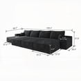 thumbnail image 3 of Modern 135" Large Cloud Sofa with Plush Corduroy Fabric for Living Room, 3 of 6