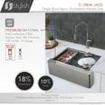 thumbnail image 4 of Stylish Farmhouse Apron 30" Stainless Steel Single-Bowl Kitchen Sink with 5 Accessories S-316W, 4 of 13