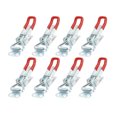 thumbnail image 1 of 8pcs Car Adjustable Handle Toggle Clamp Latch Hasp without Hole 100Kg 220Lbs Holding Capacity, 1 of 6