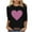 Black, variant on Valentines Day T Shirts for Women Womens 3/4 Sleeve Tops And Blouses Women Crew Neck T Shirt Women Shirts Plus Size Spring
