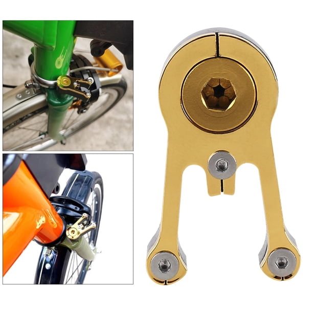 Manilr Headpost Catcher Ligero para Accesorios de bicicletas plegables Herramientas, Accesorios de clip de abrazadera fija de bicicleta - Oro Macarena Colector de manillar