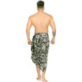thumbnail image 3 of HAPPY BAY Men's Pareo Standard Surfing Sarong Full Beach Wrap One Size Ebony, Tropical Summer Vacation Aloha, 3 of 4