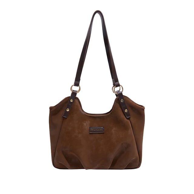 Tauxra Women Leather Tote Bag With Shoulder Strap Multiple Pockets For Work Travel Casual