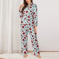 thumbnail image 2 of Naloa Ladybugs And Flowers 1 Pajamas for Women Set, Womens Pajama Sets, Lounge Sets for Women, 2pjs for Women-XX-Large, 2 of 7