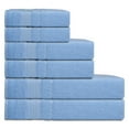 thumbnail image 3 of Melissa Linen Luxury Bath Towels Set of 6  - Bath Towels, Hand Towels, and Washcloths for the Bathroom – Light Blue, 3 of 9
