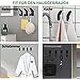 thumbnail image 5 of Paquete de 5 ganchos autoadhesivos, ganchos dobles para toallas de baño, soporte de pared autoadhesivo para cocina, baño, oficina, armario, aluminio, negro JM, 5 of 5