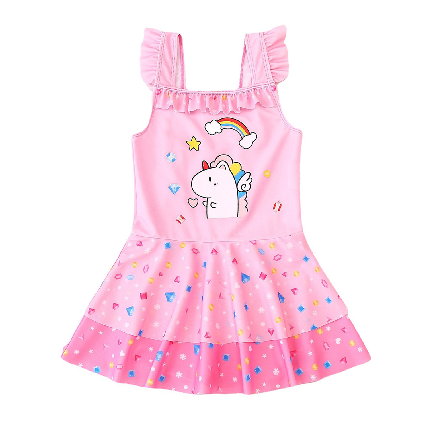 Phenas Big Girls One Piece Swimsuit Princess Cute Unicorn Bathing Suit