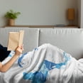 thumbnail image 3 of Central America Soft Flannel Fleece Throw Blanket, Detailed Map Illustration of Countries and Cities, Cozy Plush for Indoor and Outdoor Use, 70" x 90", Sky Blue Pale Blue, by Ambesonne, 3 of 5