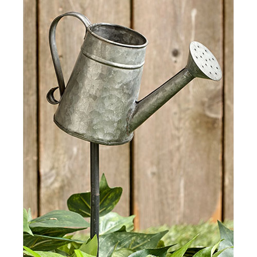 Galvanized Planter Watering Can Planter Stake