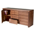 thumbnail image 7 of Pangea Home Bowa Modern High Gloss Lacquer Wood Buffet in Walnut, 7 of 7