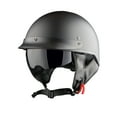 thumbnail image 3 of 1Storm Motorcycle Half Face Helmet Mopeds Scooter Pilot with retratable Inner Smoked Visor HKY205V, Matt Black, 3 of 6