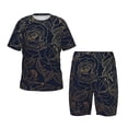 thumbnail image 1 of Balery Copper-Gold Gloss Outline Rose Conjunto de Pijama Infantil de Manga Corta con Estampado – Ropa de Dormir de Algodón Suave-XX-Large, 1 of 6