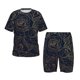 thumbnail image 1 of Balery Copper-Gold Gloss Outline Rose Conjunto de Pijama Infantil de Manga Corta con Estampado – Ropa de Dormir de Algodón Suave-3X-Large, 1 of 6