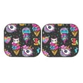 thumbnail image 4 of Picia Rainbow Unicorn And Cat Icecream 2 Piece Car Windshield Sun Shade Foldable | Foldable Sun Shield for Front Window Blocks UV Rays and Keeps Your Vehicle Cool-Medium, 4 of 7