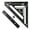 Black, variant on Rafter Square, Carpenter Square Triangle Aluminum Alloy Ruler with Precise Markings, Jig Block, Square Tool Carpenter Measuring Layout Tool for Woodworking, Positioning and Marking