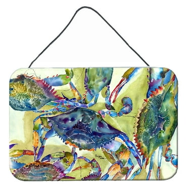 Carolines Treasures 8512DS812 Crab All Over Wall or Door Hanging Prints 8HX12W multicolor