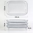 thumbnail image 4 of Freidora de aire Parrilla de acero inoxidable de tres capas Accesorios para freidoras de aire Utensilios para hornear cuadrados, 4 of 5