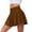 *Brown, variant on Women's High Waisted Yoga Skort with Pockets, Solid Color Athletic Skirt Shorts Orange,Womens Plus XL