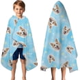thumbnail image 3 of Corgi Footprint Hooded Bath Towel，50"x30" for Ages 3 To 12 Kids, Quick Dry Lightweight Soft Microfiber Hood Beach Towel Cover Up for Kids, 3 of 7