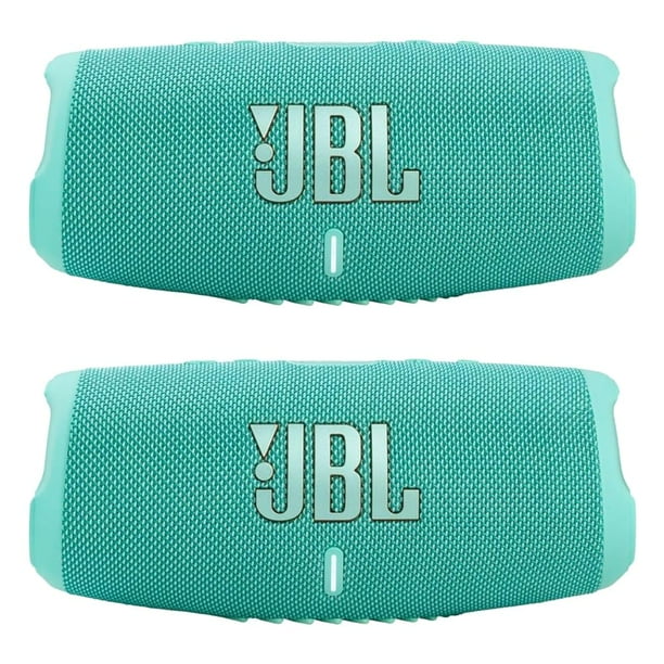 Altavoz Bluetooth JBL Charge 5, impermeable, verde azulado (par)