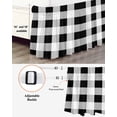 thumbnail image 3 of Black White Plaid Wrap Around Bed Skirts for Queen Bed 16" Drop,Bed Skirt with Adjustable Elastic Belt Dust Ruffle Bed Valance for Bedroom Hotel Spring Farmhouse Buffalo Checkered Bed Frame Cover, 3 of 7