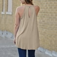 thumbnail image 4 of Baberdicy Women's T-Shirts Women Shirt Sleeveless Casual Stylish Top Shirts Womens Tops Beige, 4 of 7