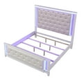 thumbnail image 3 of Modern Style King 4PC Storage Bedroom Set Made with Wood in Milky White, 3 of 16