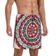 thumbnail image 2 of Balery Round Design Pantalones cortos de pijama de punto de algodón para hombre con cinturilla y bolsillos-Small, 2 of 6