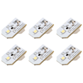 thumbnail image 1 of 6 Piezas WR55X11132 Luz LED para Refrigerador WR55X25754 WR55X26486 WR55X30602 EAP12172918 AP6261806, 1 of 5