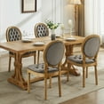 thumbnail image 4 of French Country Dining Chairs Set of 4, Gray Kitchen & Dining Room Chairs, Velvet Kitchen Chairs, Tufted Upholstered, Wood Legs, Sillas De Comedor (Velvet, Grey, 4 Pcs), 4 of 12