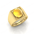 thumbnail image 3 of Shree Jewelrs Original Certified Natural Yellow Sapphire (Pukhraj) Ring - 9.00 Carat Certified Handcrafted Ring Jupiter Ring, PANCHDHATU Gold Plated Ring for Men and Women, 3 of 5