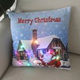 thumbnail image 1 of Luces LED intermitentes Feliz Navidad funda de almohada para el hogar funda de cojín para fiesta de Nochevieja funda de almohada navideña brillante XJ151, 1 of 4