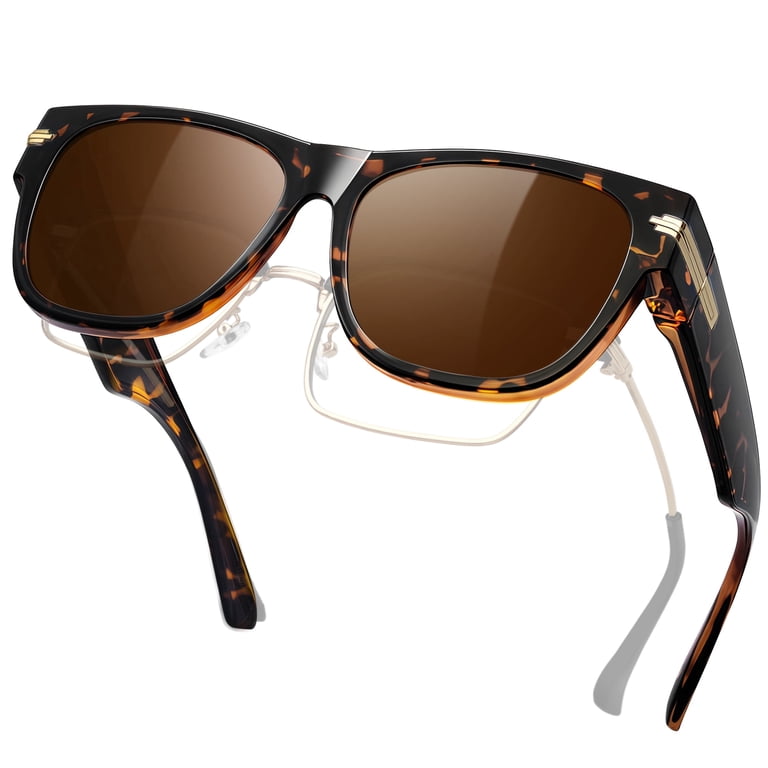 Kanastal Polarized Fit-Over Sunglasses, Brown Square photo 1