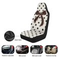 thumbnail image 6 of XYZCANDO Bow Car Seat Covers for Women, Black Dots Front Seat Protectors, Stylish Auto Interior Accessories for Cars SUV Truck Van, 6 of 7