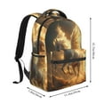 thumbnail image 2 of Disketp Golden Winged White Horse Backpack for Men and Women - Lightweight Backpack Classical with Multi-pockets Casual Daypack for College Workplace Travel, 2 of 5