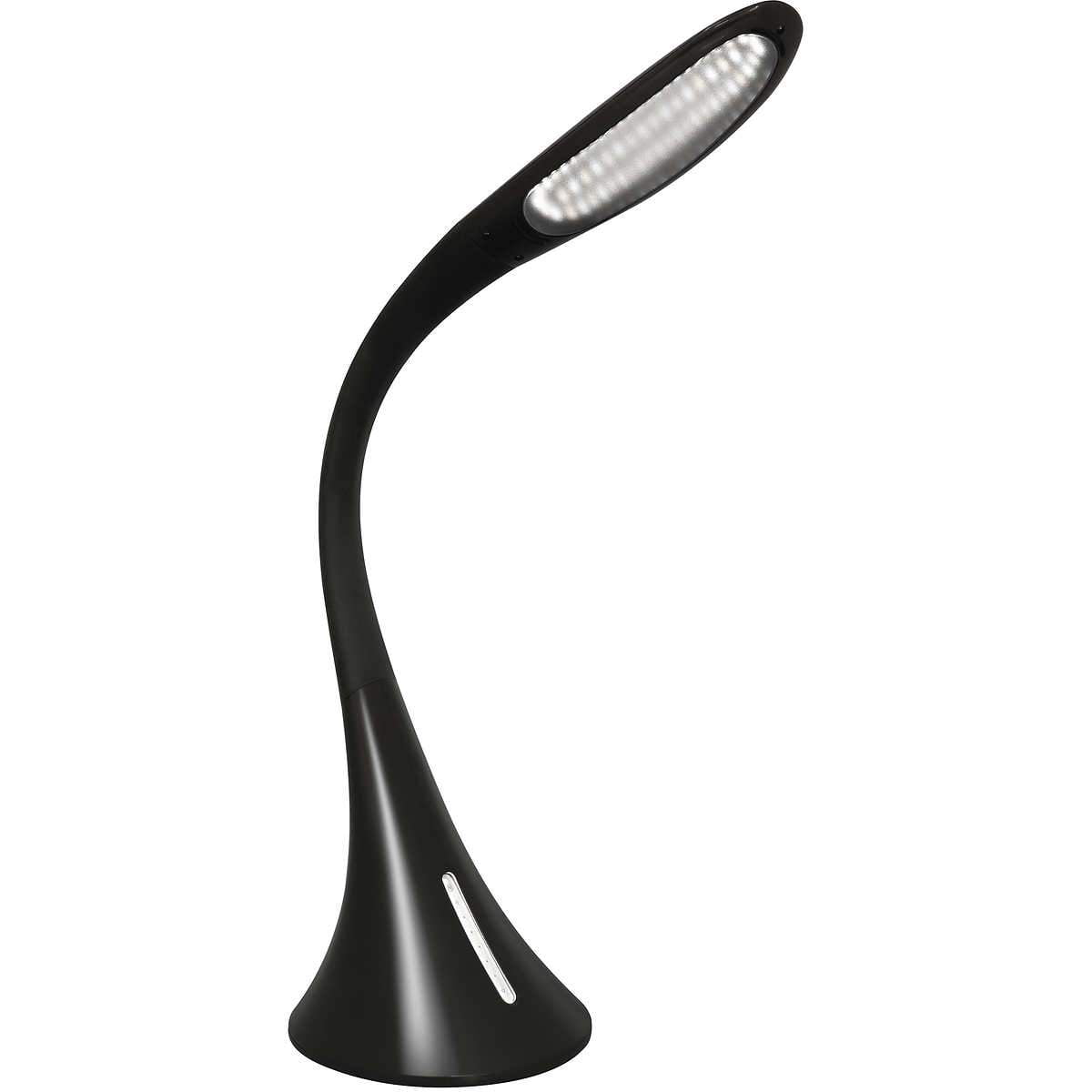 7 Brightness Levels Ultrabrite Swan LED Desk Lamp with 2 USB Ports 