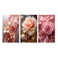 thumbnail image 2 of Designart "Tender Art Liquid Flowers in White and Light Pink IV" Abstract Shapes Wall Art Set Of 3 - Transitional Pink Gallery Wall Set For Home Decor, 2 of 6