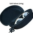 thumbnail image 4 of Homeya Sunglasses Case Hard Shell for Large Eyeglasses, Portable Travel Carry Clam with Clip Metal Zipper, Black, 4 of 8